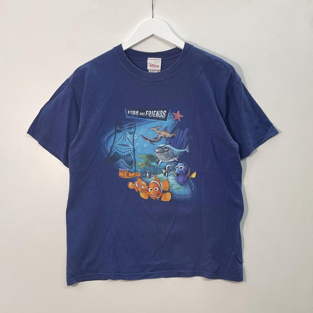 No Brand Men's Navy and Blue T-shirt